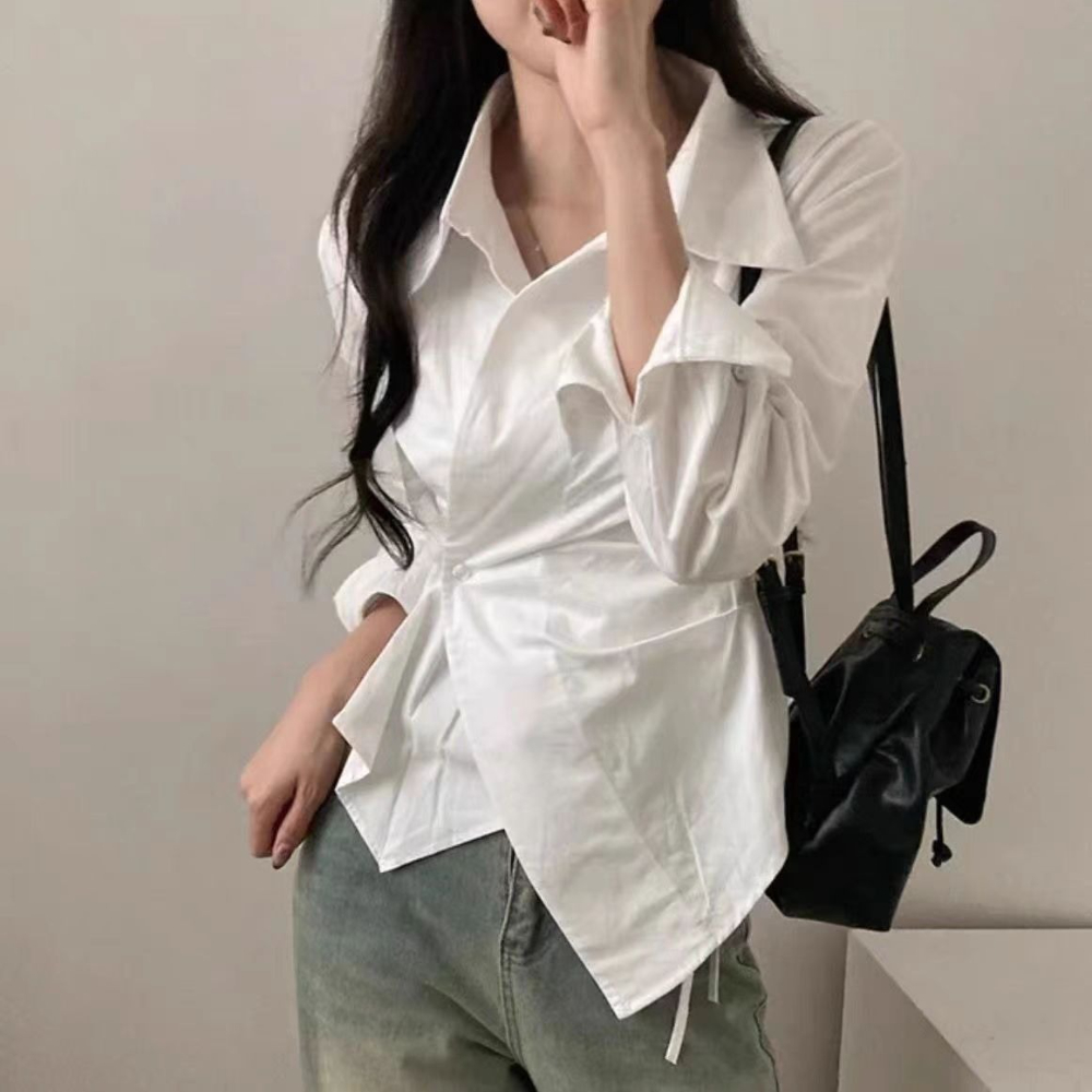 Spring Autumn Casual Striped S - مراجعة Tie Front Shirt وسعره