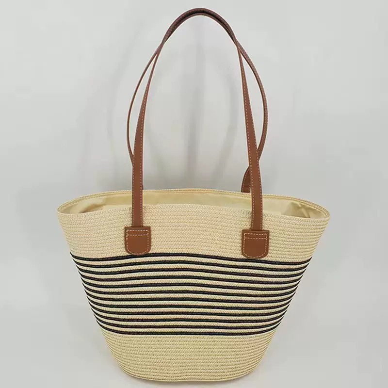 CLAREGQI  Women's Striped Stra - مراجعة Beach Bag Straw وسعره