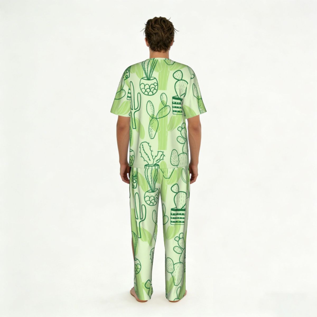 Men Pajamas Suit Short Sleeved - مراجعة Summer Clothing Patterns وسعره
