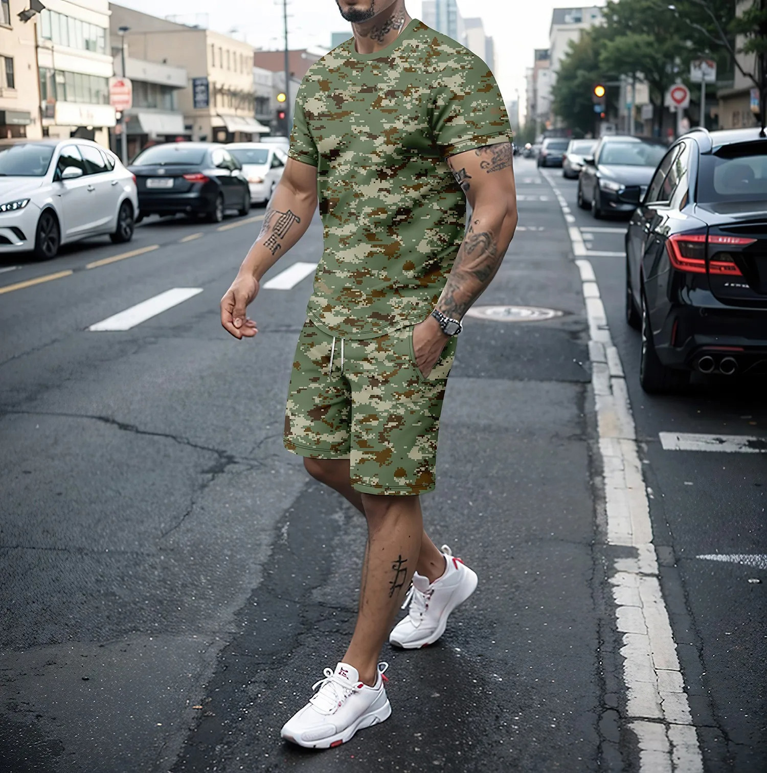 Camouflage Outdoor Tracksuits  - مراجعة Summer Clothing For Petite Women وسعره