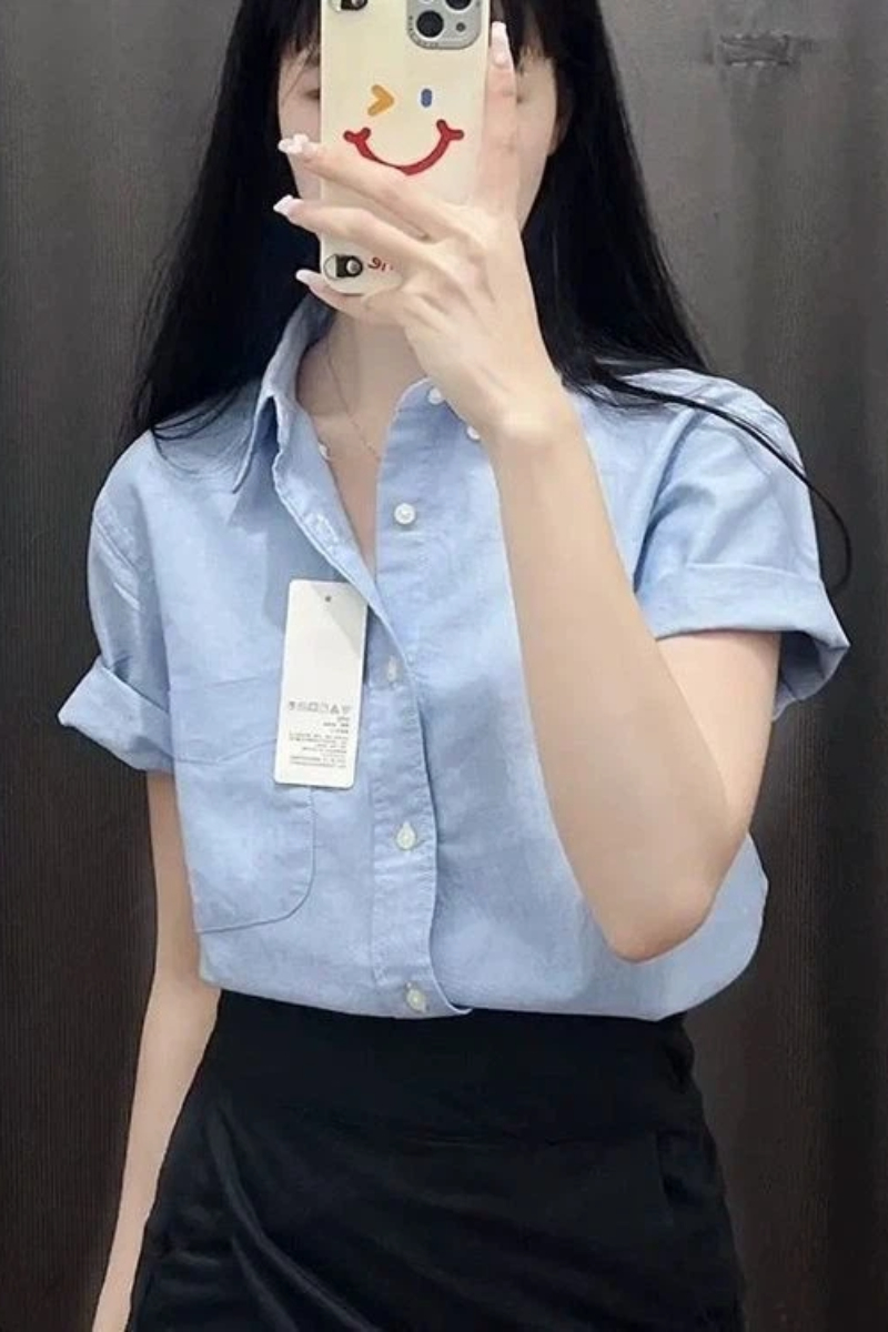 Korean Short Sleeve Polo Neck  - مراجعة Summer Clothing Trends For Women وسعره