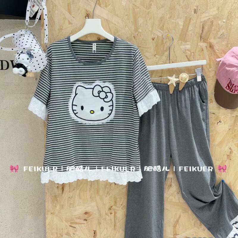 Summer New Hello Kitty Striped - مراجعة Summer Clothes وسعره