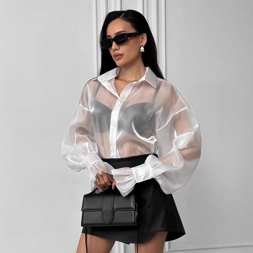 2025 Spring See Through Mesh S - مراجعة Summer Gauze Clothing وسعره