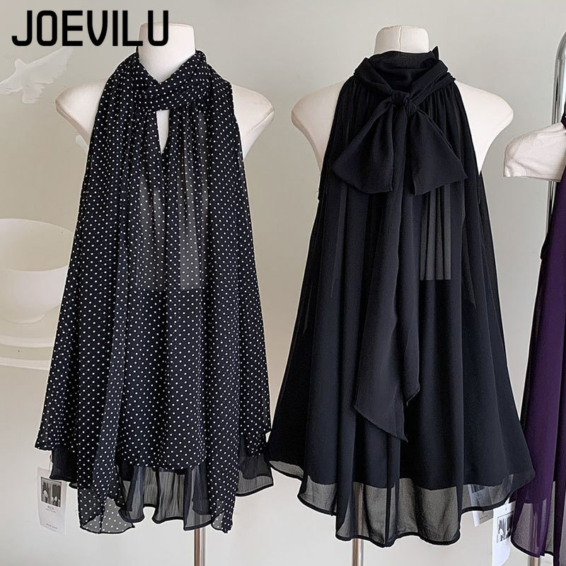 JOEVILU Sleeveless Lace Up Hal - مراجعة Tie Front Shirt وسعره