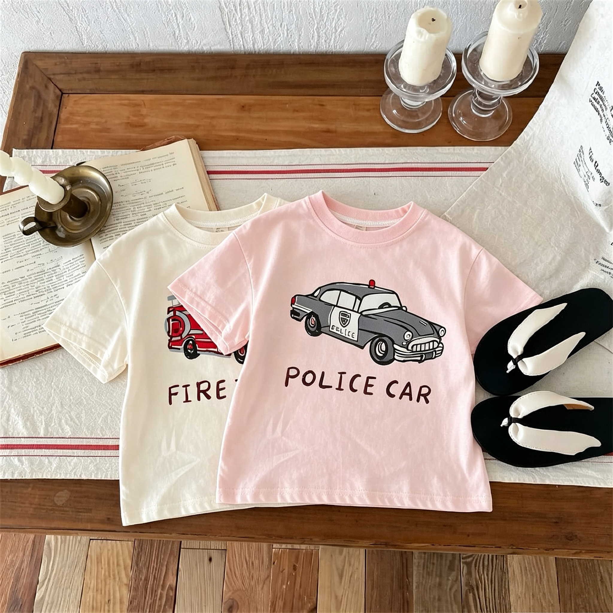 Printed Car Boys Girls T-shirt - مراجعة Summer Clothing Boutiques وسعره