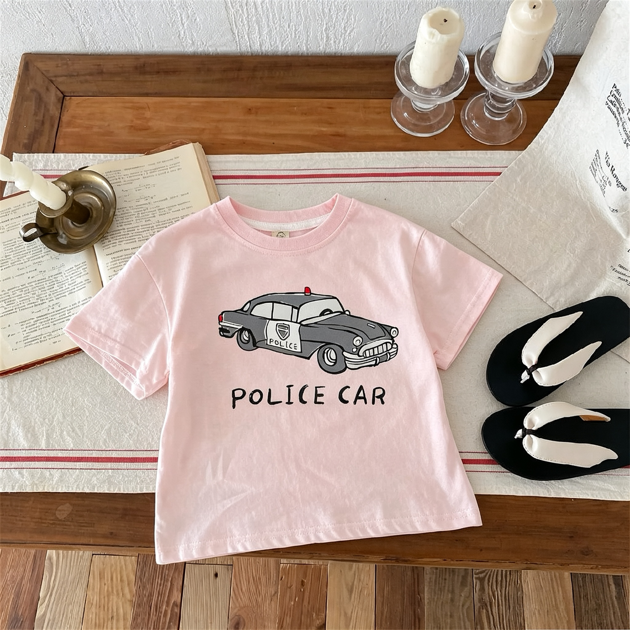 Printed Car Boys Girls T-shirt - مراجعة Summer Clothing Boutiques وسعره