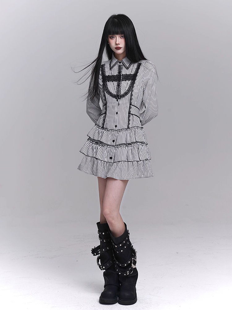 REDDACHiC Striped Shirt Dress  - مراجعة Tie Front Shirt وسعره