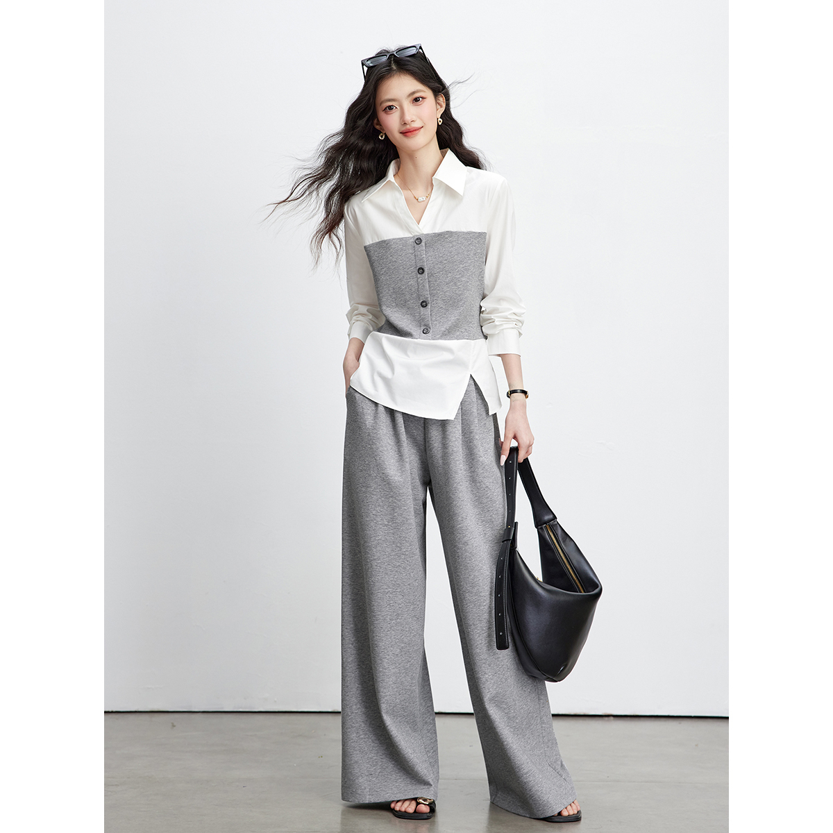 VIMLY Women's Commute 2 Piece  - مراجعة Tie Front Shirt وسعره