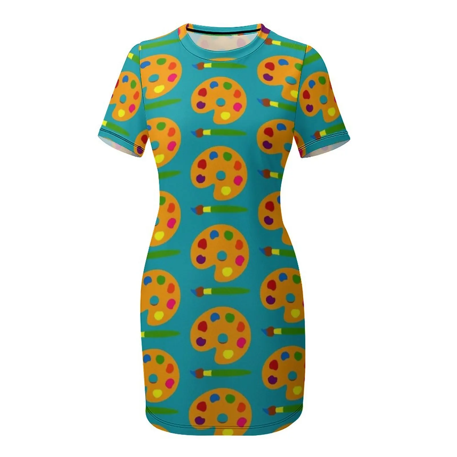 Colorful Paint Palette Short-S - مراجعة Summer Clothing Palette وسعره