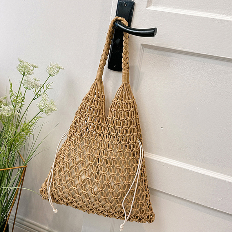 Women Large Capacity Straw Han - مراجعة Beach Bag Straw وسعره